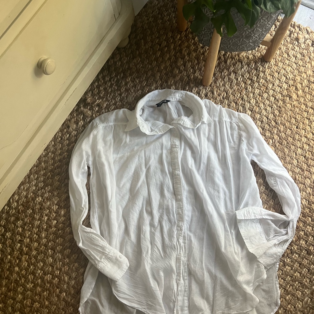 Express Button Down White Light Weight